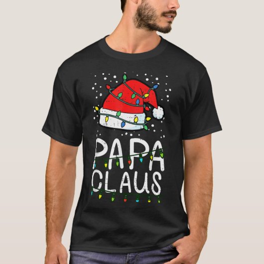 Christmas Papa Claus Santa Hat Xmas Dad Family Mat T-Shirt (Vorderseite)