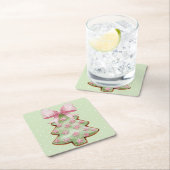 Christmas Paper Coaster Rechteckiger Pappuntersetzer (Vor Ort)