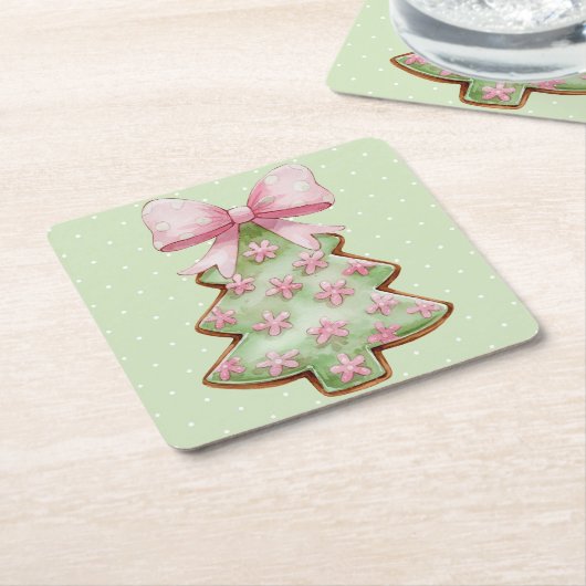 Christmas Paper Coaster Rechteckiger Pappuntersetzer (angewinkelt)