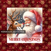 Christmas Paper Cups Featuring Cute Santa Rudolph Pappbecher