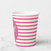 Christmas Paper Cups Merry & Bright Pink and Green Pappbecher (Links)