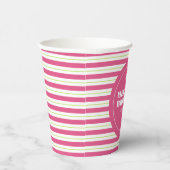 Christmas Paper Cups Merry & Bright Pink and Green Pappbecher (Rechts)