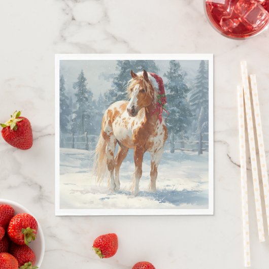 Christmas Paper Napkin/Beautiful Appalossa Horse Serviette (Beispiel)