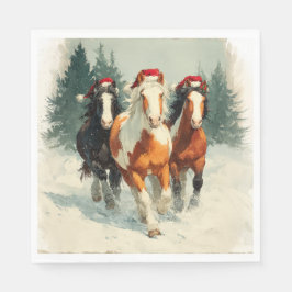 Christmas Paper Napkin/Beautiful Galloping Horses  Serviette