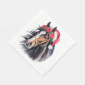 Christmas Paper Napkin / beautiful Paint horse Serviette (Ecke)