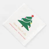 Christmas Paper Napkin with Holiday Motifs Serviette (Ecke)