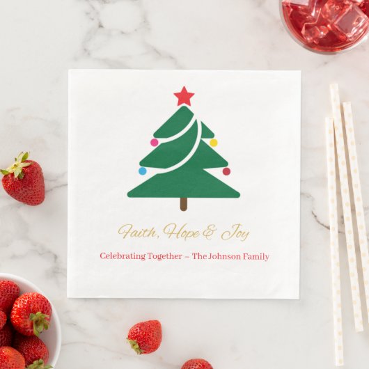 Christmas Paper Napkin with Holiday Motifs Serviette (Beispiel)