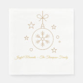 Christmas Paper Napkin with Metallic Foil Accents Serviette (Vorderseite)