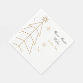 Christmas Paper Napkin with Minimalist Trees & Sno Serviette (Ecke)