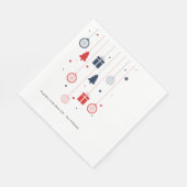 Christmas Paper Napkin with Rustic Holiday Serviette (Ecke)