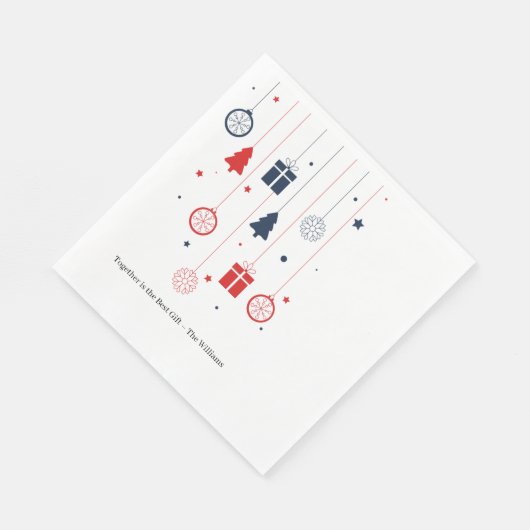 Christmas Paper Napkin with Rustic Holiday Serviette (Ecke)