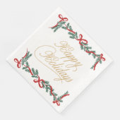 Christmas Paper Napkin with Snowflakes & Stars Serviette (Ecke)