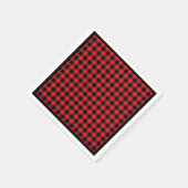 Christmas Paper Napkins Red & Black Buffalo Plaid Serviette (Ecke)