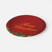 Christmas Paper Plate – Festive Holiday Tableware Pappteller (Schrägansicht)