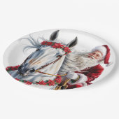 Christmas Paper Plate for Horse Lovers Pappteller (Schrägansicht)
