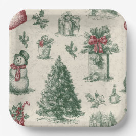 Christmas paper plate pappteller