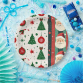 Christmas Paper Plate – Santa & Holiday Pappteller (Party)
