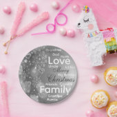 Christmas Paper Plates, Merry Christmas Silver Pappteller (Party)