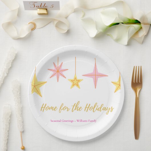 Christmas Paper Plates with Holiday Motifs Pappteller (Hochzeit)