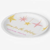 Christmas Paper Plates with Holiday Motifs Pappteller (Schrägansicht)