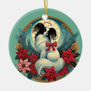 Christmas Papillon Keramik Ornament