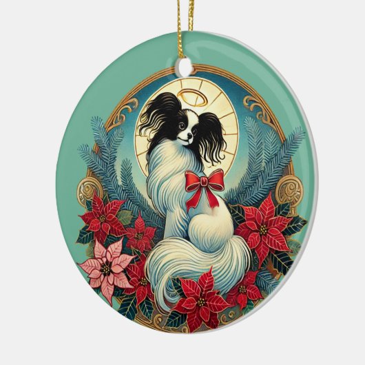Christmas Papillon Keramik Ornament (Links)