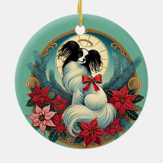 Christmas Papillon Keramik Ornament (Hinten)