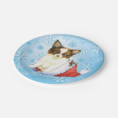 Christmas Papillon Pappteller (Schrägansicht)