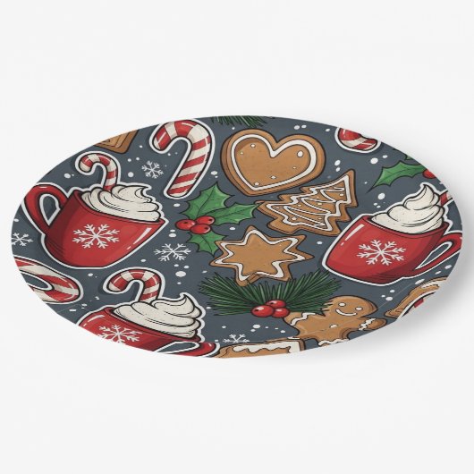 Christmas Pappteller (Schrägansicht)