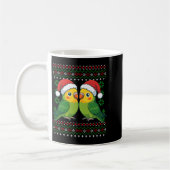 Christmas Parakeet Ugly Xmas Sweater Parakeets Lon Kaffeetasse (Links)