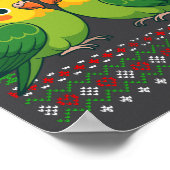 Christmas Parakeet Ugly Xmas Sweater Parakeets Lon Poster (Ecke)