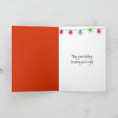 Christmas Parrot Holding a Cocktail Karte (Innenseite)