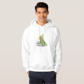 Christmas Parrot playing soccer Hoodie (Vorne ganz)