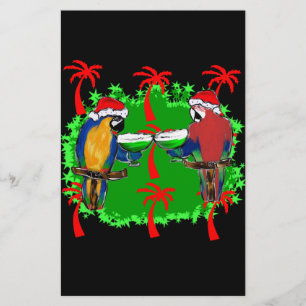 CHRISTMAS PARROTS BRIEFPAPIER