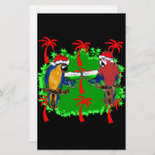 CHRISTMAS PARROTS BRIEFPAPIER (Vorne/Hinten)