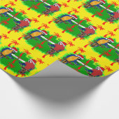 CHRISTMAS PARROTS GESCHENKPAPIER (Ecke)