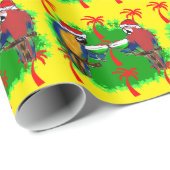 CHRISTMAS PARROTS GESCHENKPAPIER (Rolleneckpunkt)