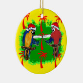 CHRISTMAS PARROTS KERAMIKORNAMENT (Rechts)