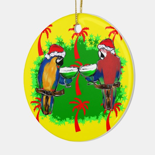 CHRISTMAS PARROTS KERAMIKORNAMENT (Links)