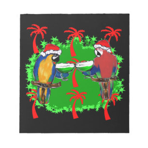 CHRISTMAS PARROTS NOTIZBLOCK