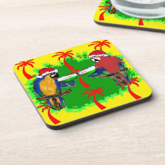 CHRISTMAS PARROTS UNTERSETZER (Linke Seite)