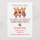 Christmas Party At Home The More The Marrier Einladung (Vorderseite)