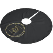 Christmas Party Black Gold Polyester Weihnachtsbaumdecke (Schrägansicht)