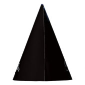 Christmas Party Blue Tree Shiny Black Elegant Partyhütchen (Rückseite)