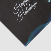 Christmas Party Blue Tree Shiny Black Elegant Seidenpapier