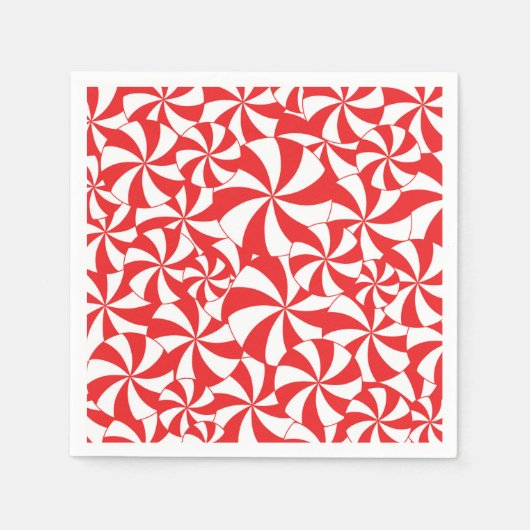 Christmas Party Candy Cane Paper Napkins Red Serviette (Vorderseite)