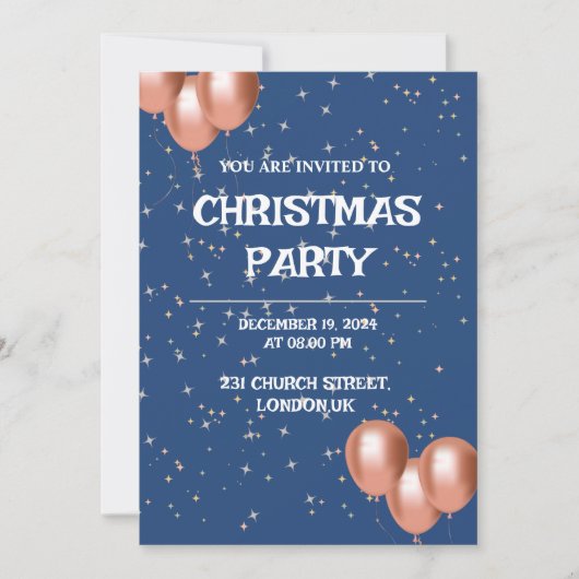 CHRISTMAS PARTY CARD EINLADUNG (Vorderseite)