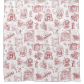 Christmas Party Chinoiserie Duschvorhang (Vorderseite)