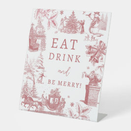 Christmas Party Chinoiserie Eat Drink Be Merry Sockelschild