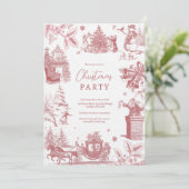 Christmas Party Chinoiserie Einladung (Stehend Vorderseite)